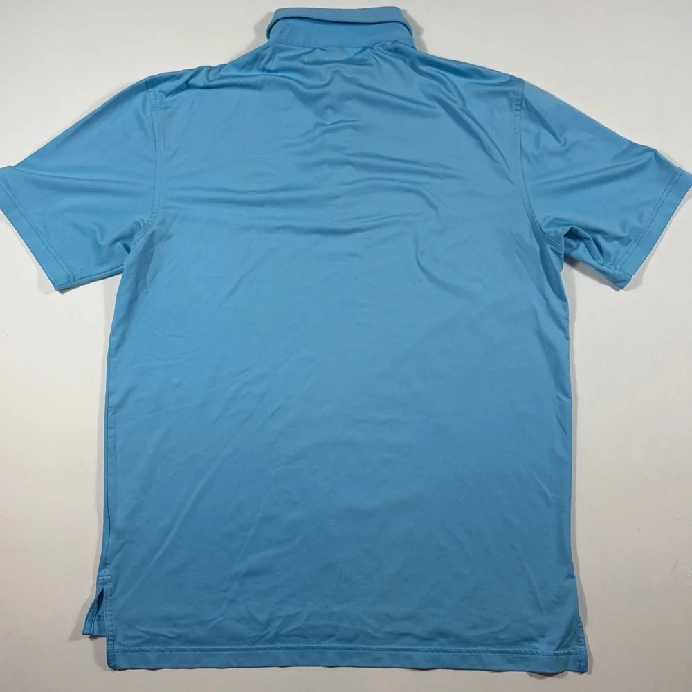 Peter Millar Summer Comfort Polo Shirt Mens Medium Sunset Ridge 1923 Blue